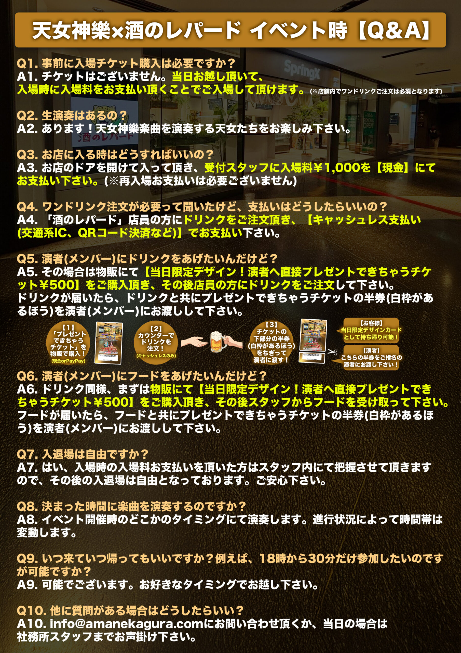 天女神樂×酒のレパード イベント時Q&A
